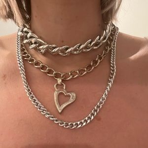 Silver heart necklace